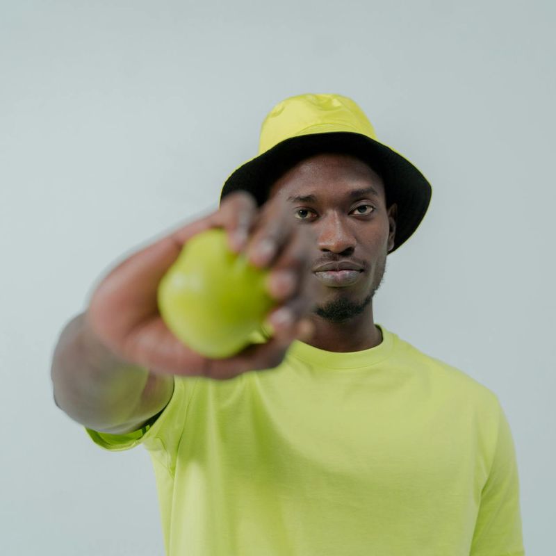 Minimalist yoga studio with neon green lighting highlights